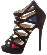 Thumbnail for your product : Charlotte Olympia Suede Cage Sandals