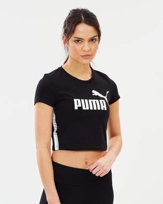 Puma Tape Logo Cropped Tee