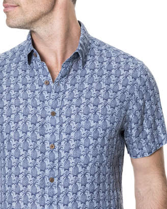 Rodd & Gunn Saddle Hill Pineapple-Print Short-Sleeve Sport Shirt