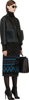 Thumbnail for your product : Burberry Black & Blue Geometric Wrap Skirt