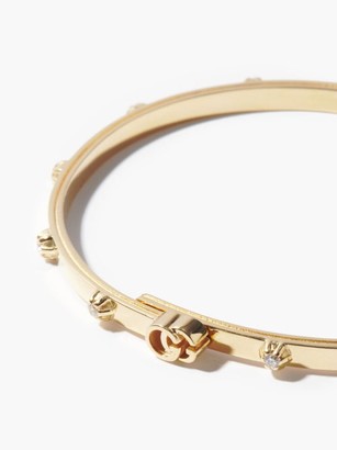 Gucci GG-logo Diamond & 18k Gold Bracelet - Yellow Gold