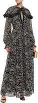 Thumbnail for your product : Giambattista Valli Cape-effect Embellished Printed Silk-voile Maxi Dress