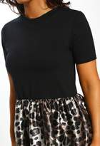Thumbnail for your product : Pink Boutique Lost In Your Love Black Leopard Print Peplum T-Shirt