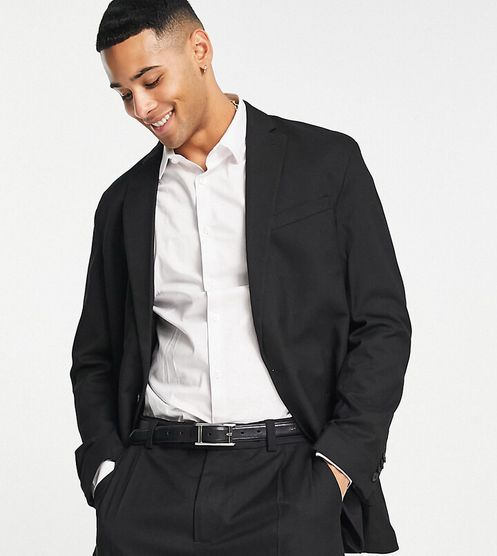 New Look relaxed fit suit jacket in black ShopStyle