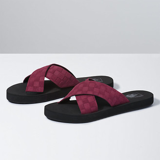 vans slides with two straps