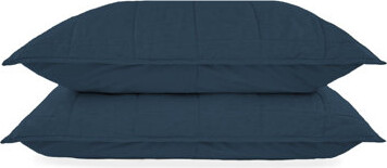 BOKSER HOME French Linen Box Stitch Quilted Sham Set