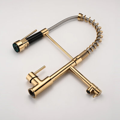 Latitude Run Commercial Pull Down Stainless Steel Faucet - Single Handle, Scratch & Rust , 360 Degree Rotation, 1.8Gpm Flow Kitchen Down, Steel, To Scratches, Rust