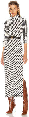 Loewe Stripe High Neck Jersey Dress in Navy & White | FWRD