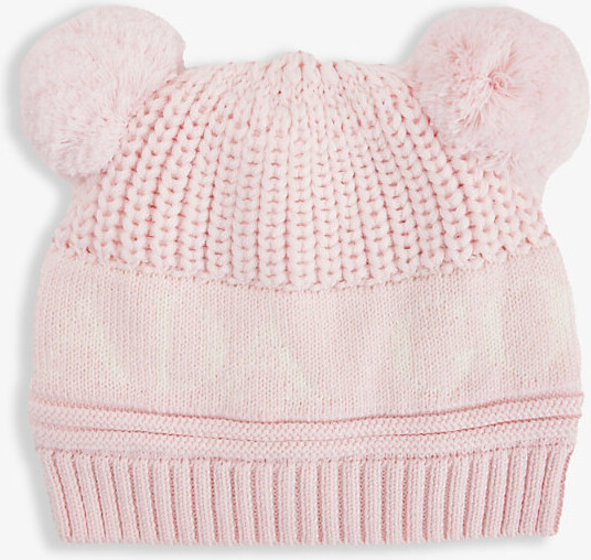 Canada Goose Boys Soft Pink - Rose Doux Kids Pom-pom Logo-intarsia Wool-knit  Beanie 0-24 Months - ShopStyle