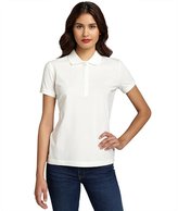 Thumbnail for your product : Moncler cream stretch cotton pique short sleeve polo