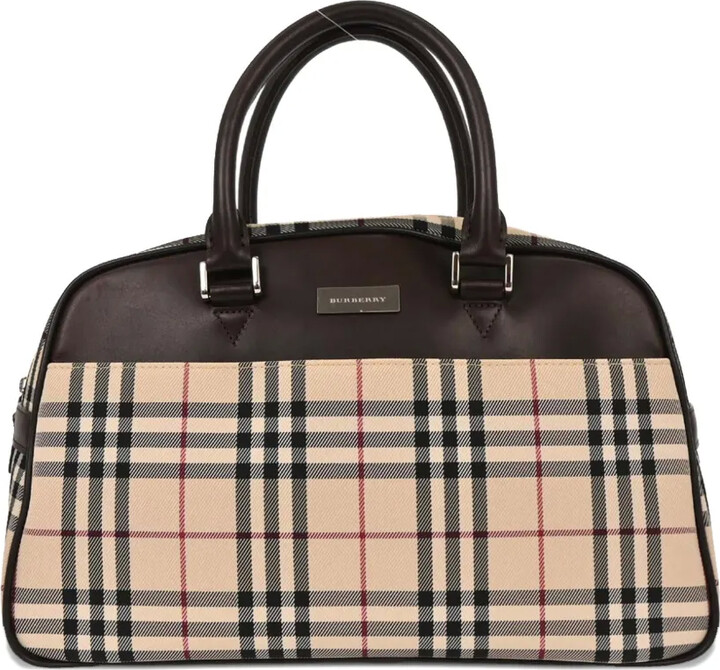 Burberry Pre-Owned 1990-2000s Check-Pattern Tote Bag