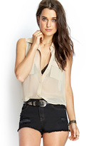 Thumbnail for your product : Forever 21 Sheer Moment Woven Top