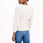 Thumbnail for your product : J.Crew Tall wrap top in striped stretch cotton
