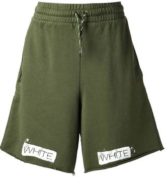 OFF-WHITE stripes detail track shorts