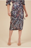 Thumbnail for your product : Little Mistress Printed Midi Wrap Skirt