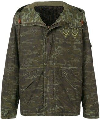 Mr & Mrs Italy Camouflage Print Hooded Jacket