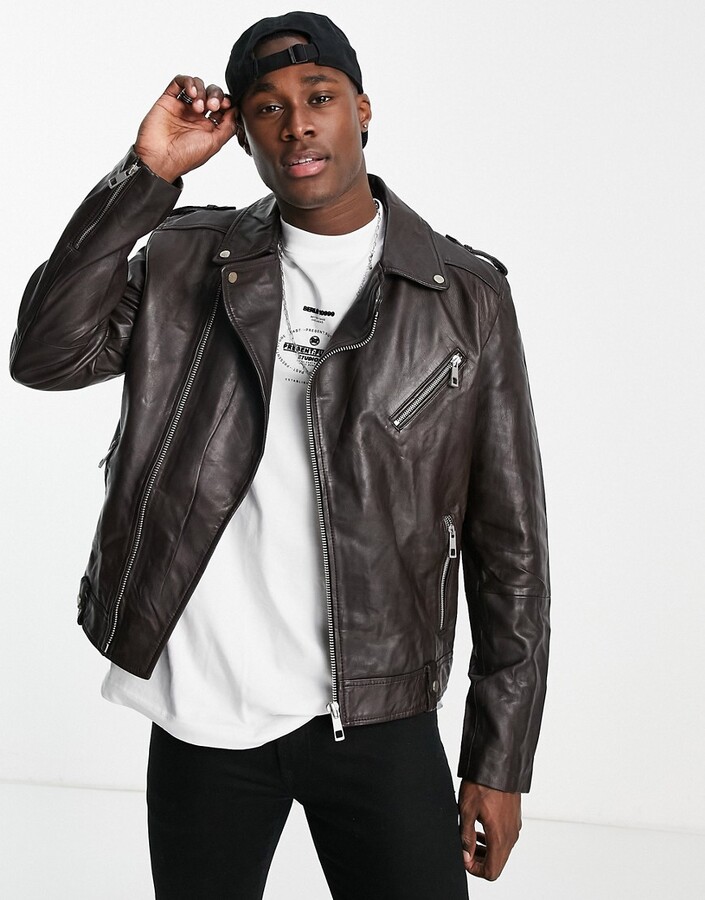 Men Leather Jacket Coat Motorcycle Biker Slim Fit Outwear Jackets N1381 