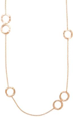 Rivka Friedman Women's Rose Gold Wavy Open Circle Station Necklace
