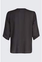 Thumbnail for your product : Select Fashion Fashion Womens Black Double Layer Zip Blouse - size 10