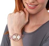 Thumbnail for your product : Isaac Mizrahi Live! Floral Applique Leather Strap Watch