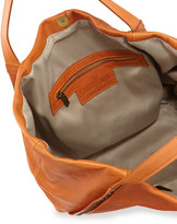 Thumbnail for your product : Neiman Marcus Stud-Trimmed Slouchy Italian Leather Tote Bag, Camel