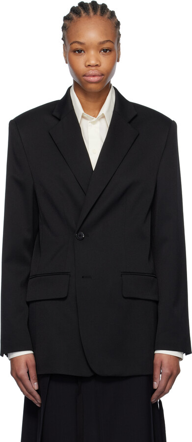 MM6 MAISON MARGIELA Black Tailoring Wool Suit Blazer