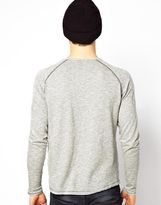 Thumbnail for your product : Nudie Jeans Long Sleeve Henley Top Stripe Raglan