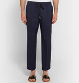 Thumbnail for your product : Gucci Navy Cropped Wool Drawstring Trousers - Navy