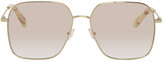 Thumbnail for your product : Chloé Gold Metal Square Sunglasses
