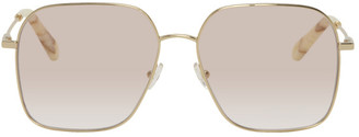 Chloé Gold Metal Square Sunglasses