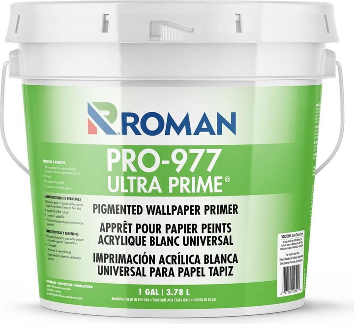 Roman PRO-977 Ultra Prime 1 gal. Interior and Exterior Wallcovering Primer/Sealer