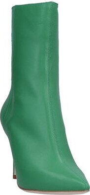 Lola Cruz Women Green Ankle boots Soft Leather