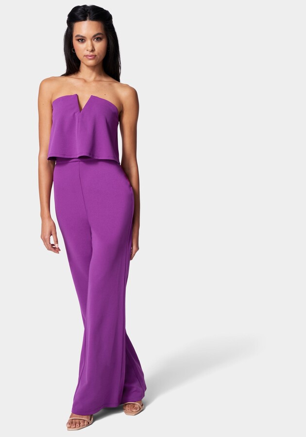 Bebe Strapless Overlay Jumpsuit ShopStyle
