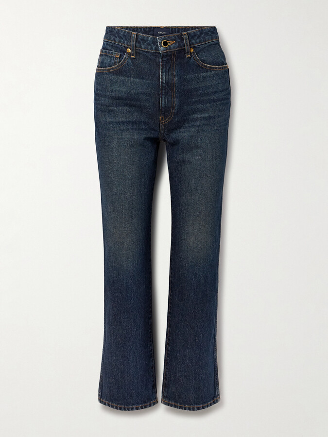 KHAITE Abigail High-rise Straight-leg Jeans - Blue