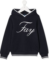 Thumbnail for your product : Fay Kids TEEN logo-embroidered hoodie