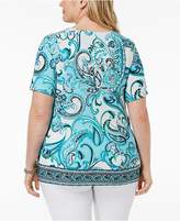 Thumbnail for your product : JM Collection Plus Size Jacquard Top, Created for Macy's