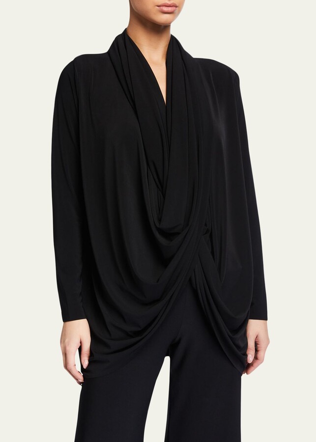 Norma Kamali Jersey Wrap Cardigan ShopStyle