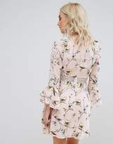Thumbnail for your product : Boohoo Petite Floral Skater Dress With Lace Insert