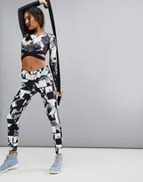 Thumbnail for your product : Reebok Training Printed Mesh Insert Crop Top