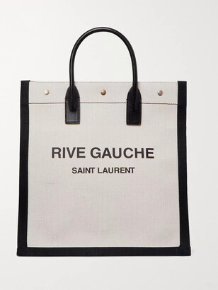 Saint Laurent YSL Cabas Rive Gauche Grained-Leather Bag