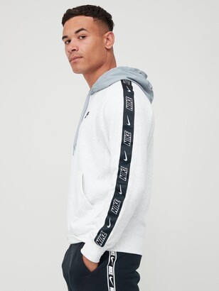 Nike Tape Pullover Hoodie - Grey - ShopStyle