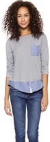 Thumbnail for your product : Clu Too Shirt Trim Striped Top