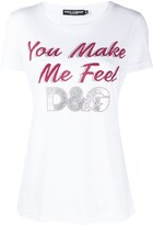 Thumbnail for your product : Dolce & Gabbana glitter-slogan T-shirt