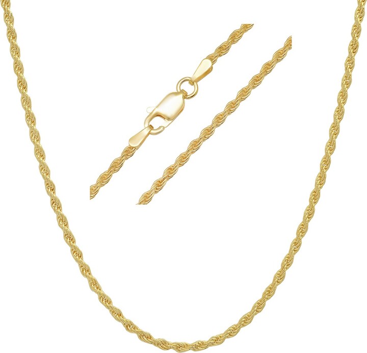 Kylie Harper Gold Italian 2Mm Diamond-Cut Rope Chain - Unisex 18\