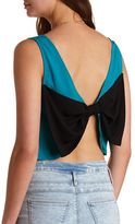 Thumbnail for your product : Charlotte Russe Bow-Back Swing Crop Top