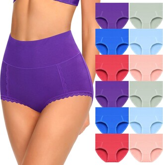 Underwear for Women High Waisted No Muffin Top Full Briefs Soft Stretch  Breathable Ladies Panties for Women