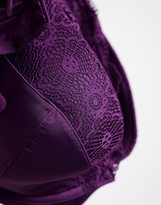 Thumbnail for your product : ASOS Maternity ASOS DESIGN Maternity lace padded plunge nursing bra in purple