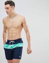 Thumbnail for your product : Hollister Core Guard Mid Stripe Print Swim Shorts Seagull Logo in Navy