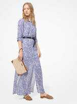 Thumbnail for your product : Michael Kors Coral Mosaic Georgette Shirtdress