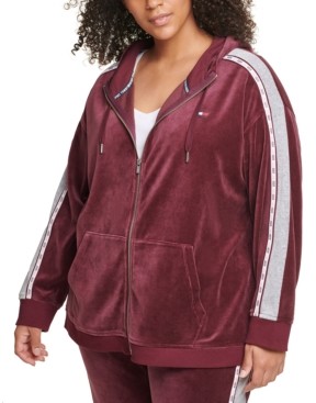 plus size velvet hoodie